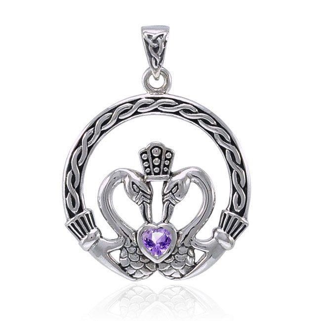 Celtic Swan Claddagh Pendant TPD3608