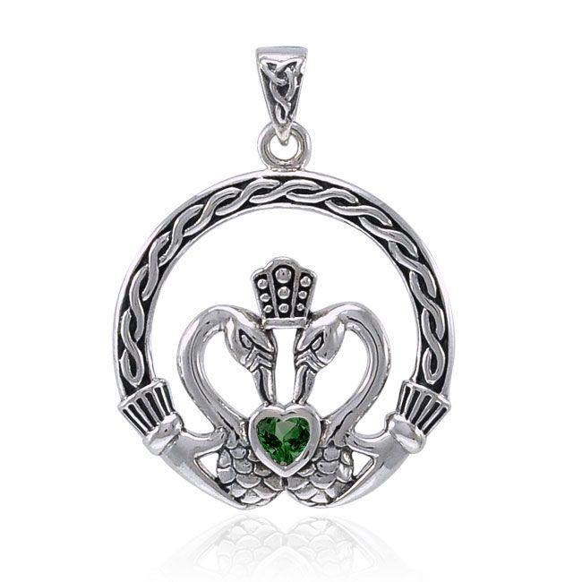 Celtic Swan Claddagh Pendant TPD3608