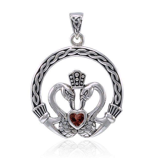 Celtic Swan Claddagh Pendant TPD3608
