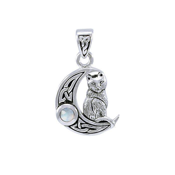 Celtic Moon Cat Pendant TPD4289