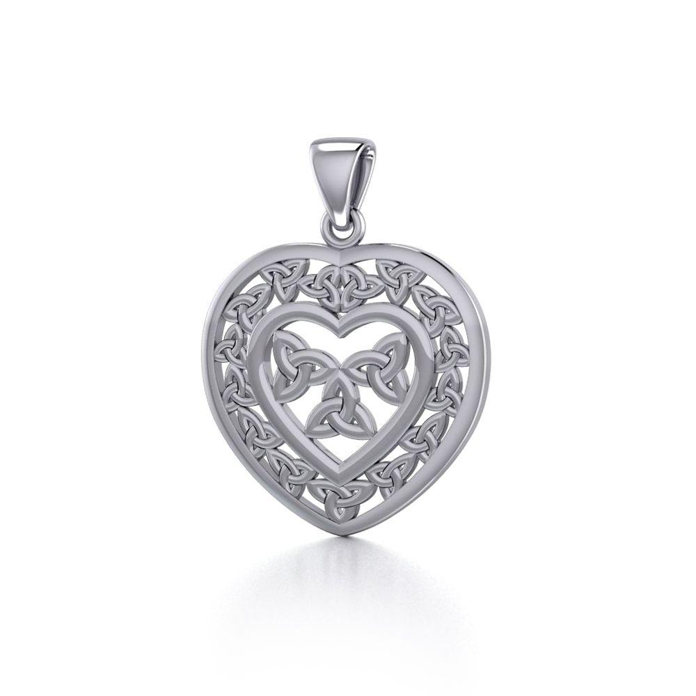 Celtic Heart Trinity Knot Pendant TPD4693