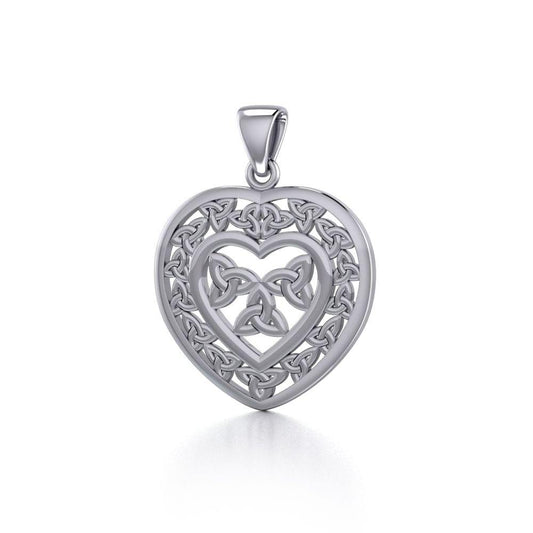 Celtic Heart Trinity Knot Pendant TPD4693