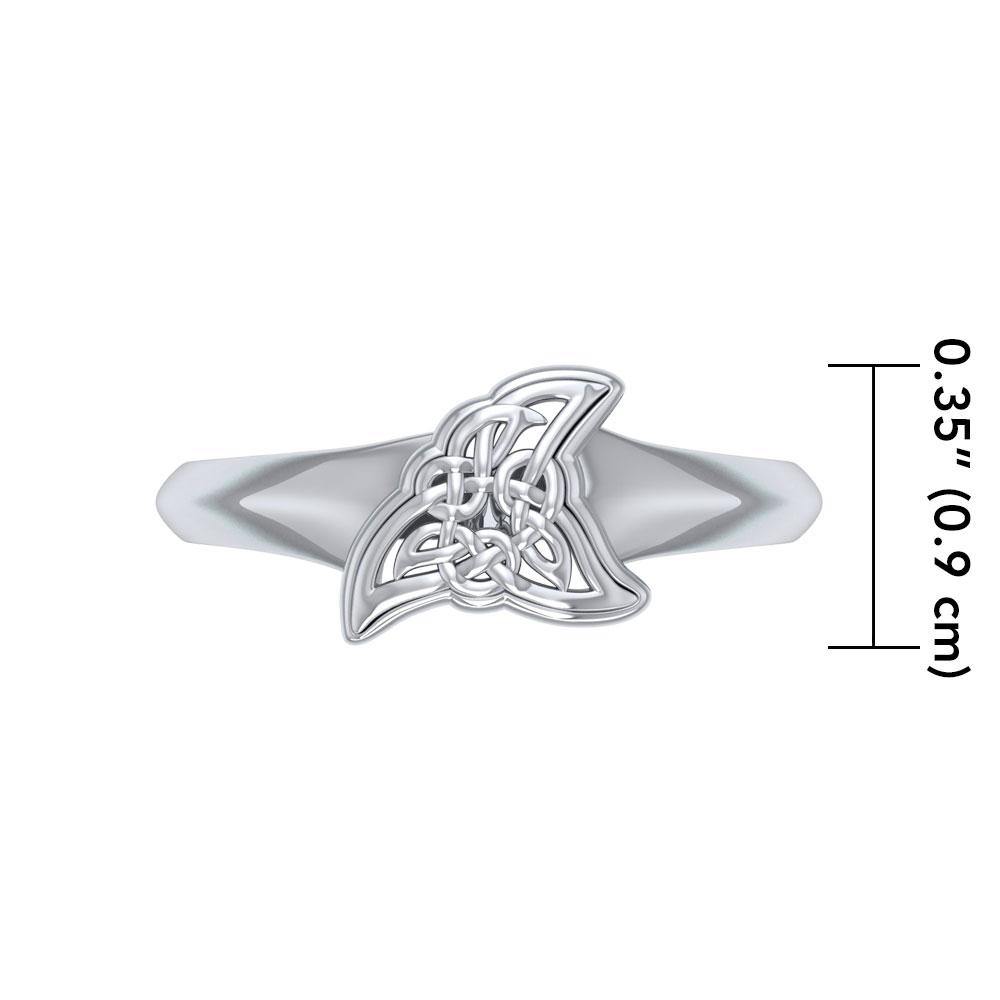 Celtic Shark Fin Silver Ring TRI1763
